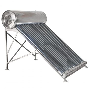 Panou solar nepresurizat, boiler inox, 150L, 18 tuburi, regulator