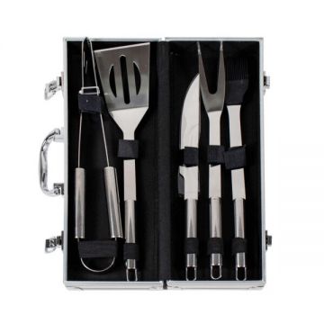 Set ustensile gratar 5 piese Zilan ZLN844, Diplomat aluminiu