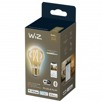 Bec LED cu WIFI Wiz Connected Light, alba calda/alb rece, E27, 50 W, 640 Im, 2000k-5000k