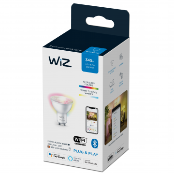 Bec LED cu WIFI Wiz Connected Light, alba calda, GU10, 50 W, 345 Im, 2200k-6500k