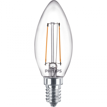 Bec LED lumanare Philips, E14, 2 - 25W, alb, lumina calda 2700 K