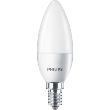 Bec LED lumanare Philips, E14, 5.5 - 40W, alb, lumina calda 2700 K