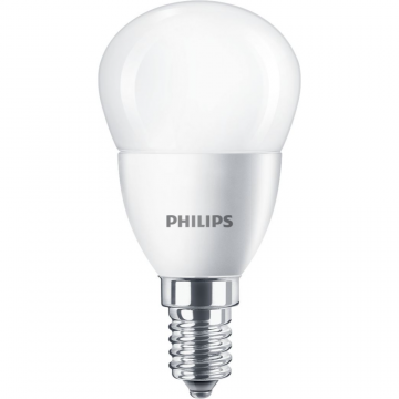 Bec LED lustra Philips, E14, 5.5 - 40W, alb, lumina rece 4000 K