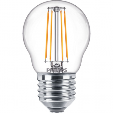 Bec LED lustra Philips, E27, 4.3 - 40W, lumina alba calda 2700 K