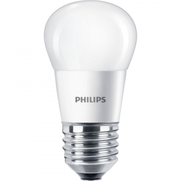 Bec LED lustra Philips, E27, 5.5 - 40W, alb, lumina calda 2700 K