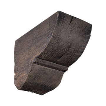 Consola decorativa Decosa, poliuretan, stejar inchis, 11 x 12 x 12 cm