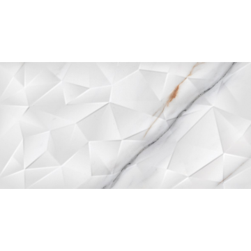 Gresie portelanata Cesarom Statuario, PEI4, textura relief, finisaj mat, alb, marmura, dreptunghiulara, grosime 9 mm, 60 x 30 cm