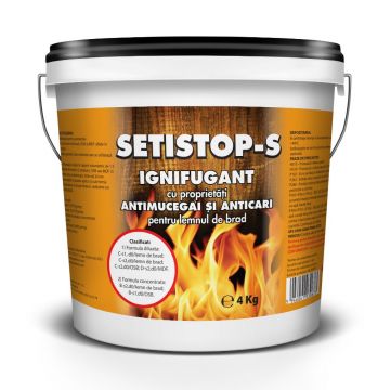 Ignifugant pentru lemn SETISTOP-S, incolor/gri deschis, 4 kg