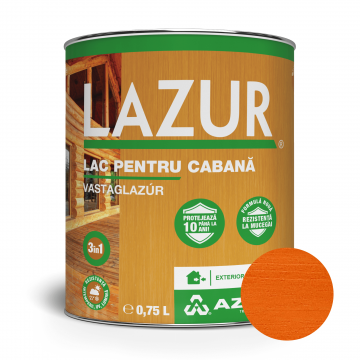 Lac pentru lemn Lazur 5080, cires, pe baza de rasina alchidica, interior/exterior, 0.75 l