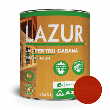 Lac pentru lemn Lazur 5080, mahon, pe baza de rasina alchidica, interior/exterior, 0.75 l