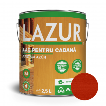 Lac pentru lemn Lazur 5080, mahon, pe baza de rasina alchidica, interior/exterior, 2.5 l