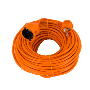 Prelungitor fisa-cupla Strohm, PP+PVC, portocaliu, 30 m