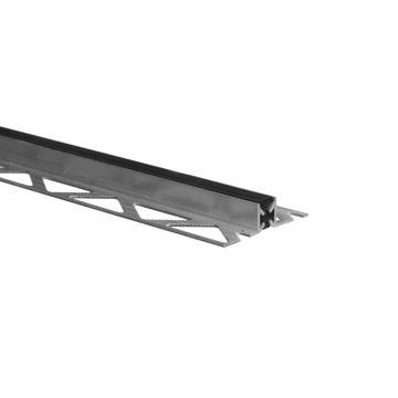 Profil pentru dilatatie, aluminiu cu insertie PVC, negru, 2.5 m