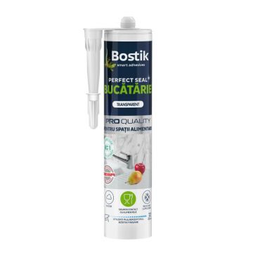 Silicon transparent Perfect Seal pentru spatii alimentare, 280 ml