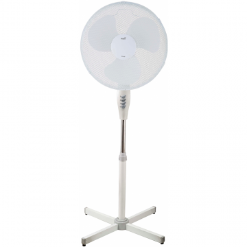 Ventilator cu picior Well, 45W, 3 trepte, plastic, alb, 40 x 130 cm