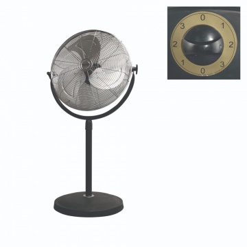 Ventilator cu stativ Home, 100W, 3 trepte, plastic/metal, negru, 45 cm