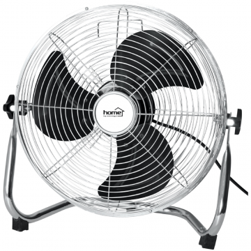 Ventilator de podea Home, 120W, 3 trepte, metal, crom, 50 cm