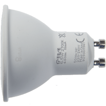 Bec LED pila Philips, GU10, 6.5W, alb cald