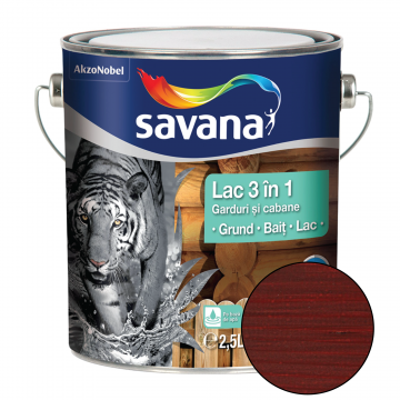 Lac 3 in 1 Savana garduri si cabane, mahon, pe baza de apa, interior / exterior, 2,5 l