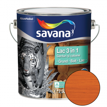 Lac 3 in 1 Savana garduri si cabane, pin antic, pe baza de apa, interior / exterior, 2,5 l