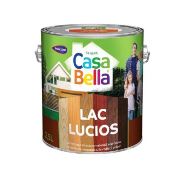 Lac pentru lemn Casabella, cires, pentru protectie, rezistenta UV, interior/ exterior, 2.5 l