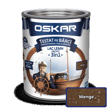 Lac pentru lemn Oskar Yacht, wenge, interior/exterior, 2.5 L