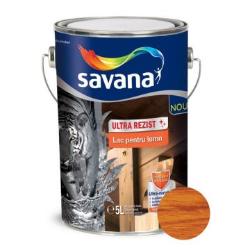 Lac pentru lemn Savana ultra rezist, cires, interior/exterior, 5 L