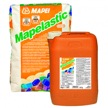 Mortar flexibil bicomponent Mapei Mapelastic, - 20 grade C, sac 24 kg Component A  + bidon 8 kg Component B