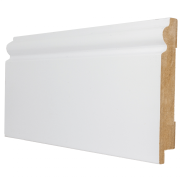 Plinta parchet, MDF, alb, 2800x99x16 mm