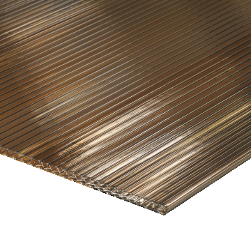 Policarbonat multicelular Carboplak, bronze, 3 m x 2,1 m, grosime 4 mm