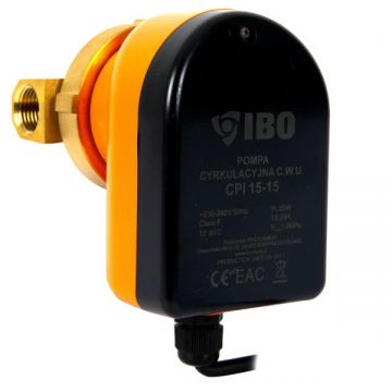 Pompa electronica recirculare apa calda, IBO Dambat CPI 15-15, 7.5l/min, 28W