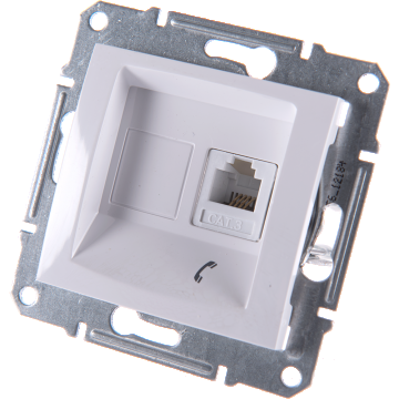 Priza telefon RJ11 Sedna, Schneider SDN4101121, alb