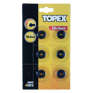 Rezerva cutit circular Topex pentru tevi PP, PVC, 18x3mm, 6 bucati