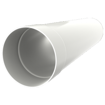 Tub circular PVC, Dospel 007-0208, alb, D/O 100/1,0 mb