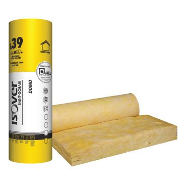 Vata minerala de sticla Isover Domo Twin 10/5, necaserata, 2 x 50 x 6000 x 1200 mm