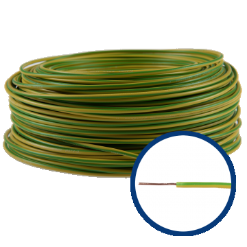 Cablu electric FY/ H07V-U 1,5 mm galben - verde