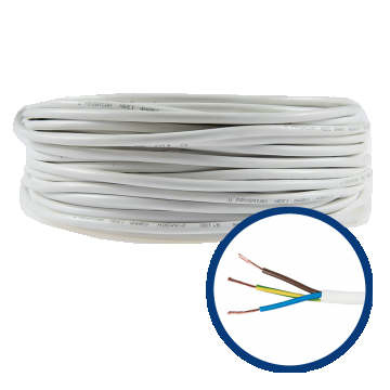 Cablu electric MYYM, izolatie PVC, 3 x 1,5 mm