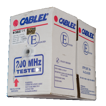 Cablu UTP cat5E ICME Ecab, 4 perechi, 24 AWG, nemufat, rola 305 m