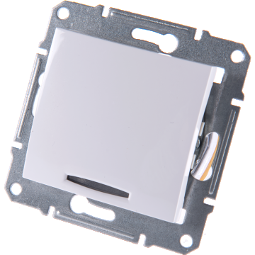Intrerupator cap-scara, LED albastru, Sedna