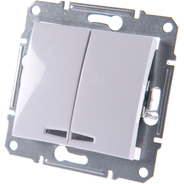 Intrerupator dublu cu LED, Sedna