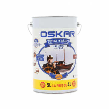 Lac pentru lemn Oskar Yacht 3 in 1, trandafir, interior / exterior, 5 l