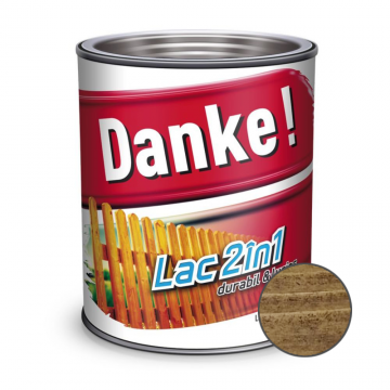 Lac pentru lemn 2 in 1 Danke!, palisandru, 2.5 l