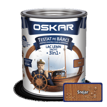 Lac pentru lemn Oskar Yacht, stejar, interior/exterior, 2.5 L