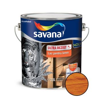 Lac pentru lemn Savana ultra rezist, cires, interior / exterior, 2.5 l