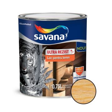 Lac pentru lemn Savana ultra rezist, interior / exterior, incolor, 0.75 l