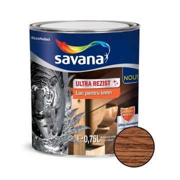 Lac pentru lemn Savana ultra rezist, interior / exterior, palisandru, 0.75 l