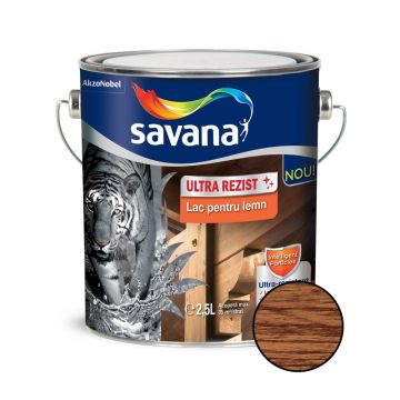 Lac pentru lemn Savana ultra rezist, palisandru, interior / exterior, 2.5 l