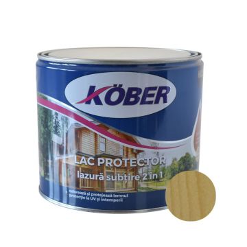 Lac protector 2 in 1 pentru lemn, Kober, interior/exterior, incolor, 2,5L