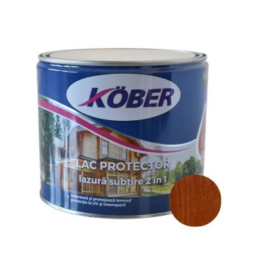 Lac protector 2 in 1 pentru lemn, Kober, interior/exterior, palisandru, 2,5L