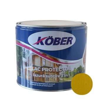 Lac protector 2 in 1 pentru lemn, Kober, interior/exterior, pin, 2,5L